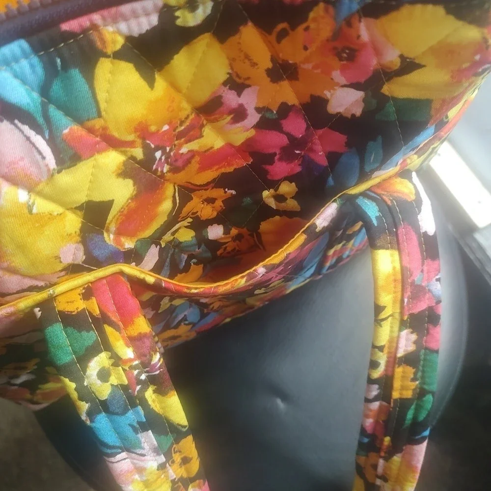 Homemade‎ Medium Flower Tote Bag For Women With Zipper Pockets